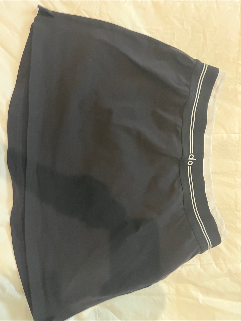 ALO Yoga Navy Skater Skirt with Contrast Waistband